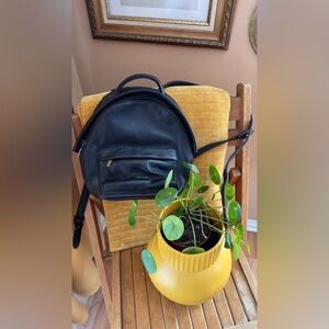 Matt & Nat Vegan Leather Mini Backpack with Front Pocket & Silver Details